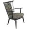 Black Delmenhorst Armchair with Cushion 1