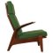 Bemmer Lounge Chair in Green Fabric 2