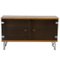 Credenza vintage con ante in vetro fumé, Immagine 1