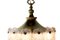 Hanging Lamp in Brass with Frosted Iced Glass, Image 9