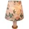 Tischlampe aus Kristallglas mit floralem Schirm 10