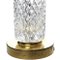 Tischlampe aus Kristallglas mit floralem Schirm 8