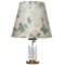 Table Lamp in Crystal with Floral Shade 1