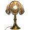 Glass & Brass Mushroom Table Lamp 2