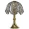 Glass & Brass Mushroom Table Lamp 1