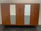 Mid-Century Wardrobe Rounded Doors Inlaid with Brass Tips, Image 1