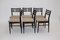 Mid-Century Modern Braune Esszimmerstühle aus Buche im Stil von Gio Ponti, Italien, 1960er, 6er Set 7