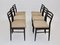 Mid-Century Modern Brown Beech Dining Chairs in the style of Gio Ponti, Italy, 1960s, Set of 6 6