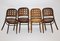 Brown Beech Dining Chairs in the style of Josef Hoffmann 1990s, Set of 4 9