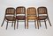 Brown Beech Dining Chairs in the style of Josef Hoffmann 1990s, Set of 4, Image 9