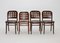 Brown Beech Dining Chairs in the style of Josef Hoffmann 1990s, Set of 4 1