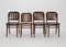 Brown Beech Dining Chairs in the style of Josef Hoffmann 1990s, Set of 4, Image 1