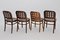 Brown Beech Dining Chairs in the style of Josef Hoffmann 1990s, Set of 4 6