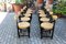 Italian Modern Dining Chairs in Black Beech & Yellow Skai, Italy, 1980s, Set of 10 4