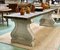 Large Raw Wood and Stone Console Table 8