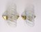 Mid-Century Ice Glass Wall Sconces, Set of 2 4
