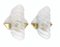 Mid-Century Ice Glass Wall Sconces, Set of 2, Image 1