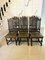 Antique Victorian Carved Oak Chairs, Set of 6, Image 1