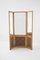 French Wooden Room Divider with Mirror by Jean Royere 1