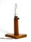 Small Teak Table Lamp with Colorful Plastic Shade, 1950s 12