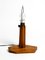 Small Teak Table Lamp with Colorful Plastic Shade, 1950s 8