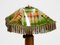 Small Teak Table Lamp with Colorful Plastic Shade, 1950s 7