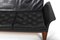 Danish Black Leather Sofa in Teak and Leather, 1960s 4