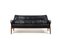 Leather & Teak Wing Sofa by Ib Kofod-Larsen for Bovenkamp, 1950s, Image 1