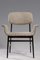 Italian Handcrafted Black and White Desk Chair, 1960s, Image 1