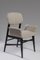 Italian Handcrafted Black and White Desk Chair, 1960s 3