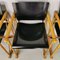 Safari Chairs in Laquered and Natural Wood, Italy, 1970s, Set of 4, Image 7