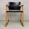 Safari Chairs in Laquered and Natural Wood, Italy, 1970s, Set of 4 2
