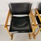 Safari Chairs in Laquered and Natural Wood, Italy, 1970s, Set of 4, Image 5