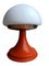 Lámpara de mesa vintage en rojo y blanco, Imagen 2