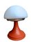Vintage Red & White Table Lamp, Image 6