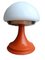 Vintage Red & White Table Lamp, Image 1
