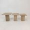 Tables Basses en Travertin, Italie, 1980s, Set de 3 3