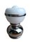 Lámpara de mesa vintage de cristal de Murano y acero, Imagen 4