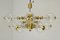 Brass Chandeliers, Germany, 1970s, Set of 2, Image 1