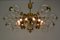 Brass Chandeliers, Germany, 1970s, Set of 2, Image 2