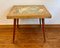 Mid-Century Wooden Flower Stool with Mosaic Top, Image 1