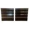Bedside Tables with Wenge Drawers and Silver Ornaments, Belgium, 1960s, Set of 2 1
