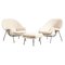 Womb Chairs and Ottoman by Eero Saarinen for Knoll, Usa, 1960s, Set of 2 1