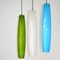 Tall Pendants in Murano Glass by Alessandro Pianon for Vistosi, 1960s, Set of 3 3