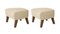 Sand and Smoked Oak Sahco Zero Footstool from By Lassen, Set of 2, Image 2