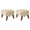 Sand and Smoked Oak Sahco Zero Footstool from By Lassen, Set of 2 1