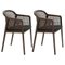 Anthracite Canaletto Vienna Little Armchair by Colé Italia, Set of 2 1