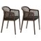 Anthracite Canaletto Vienna Little Armchair by Colé Italia, Set of 2, Image 1