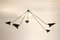 Lámpara de techo giratoria de 6 brazos en blanco y negro de Serge Mouille, Imagen 5