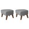 Grey and Smoked Oak Sahco Zero Footstools from by Lassen, Set of 2 1